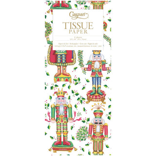 Caspari Nutcracker Christmas White Tissue Pack - 4 Sheets 10056TIS