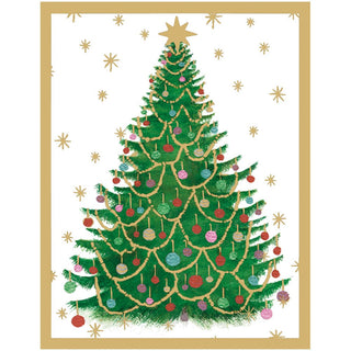 Caspari Merry And Bright Foil Enclosure Cards & Envelopes - 4 Mini Cards & 4 Envelopes 10062ENC