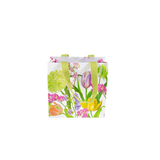 Caspari Spring Flower Show Small Square Gift Bags - 1 Each 10067B1.5