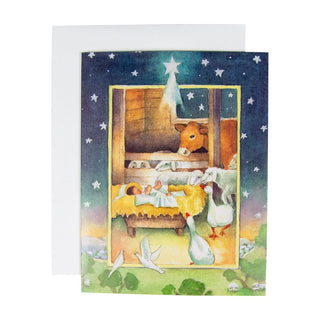 Caspari A Star Over Bethlehem Boxed Christmas Cards - 15 Christmas Cards and Envelopes per Box 101227