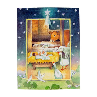 Caspari A Star Over Bethlehem Boxed Christmas Cards - 15 Christmas Cards and Envelopes per Box 101227