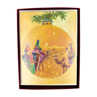 Caspari Three Kings Ornament Boxed Christmas Cards - 15 Christmas Cards & 15 Envelopes 101237