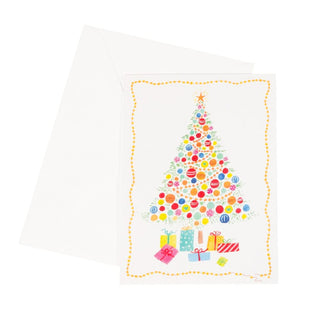 Caspari Bright Tree Boxed Christmas Cards - 15 Cards & 15 Envelopes 102115