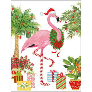 Caspari Christmas Flamingo Boxed Christmas Cards - 15 Cards & 15 Envelopes 102232