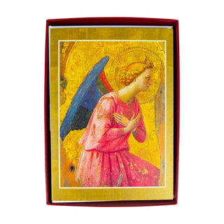 Caspari Adoration Of An Angel Small Boxed Christmas Cards - 15 Christmas Cards & 15 Envelopes 103106