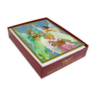 Caspari Trio Of Singing Angels Boxed Christmas Cards - 15 Christmas Cards & 15 Envelopes 103203