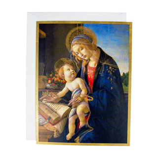 Caspari Madonna Of The Book Boxed Christmas Cards - 15 Christmas Cards & 15 Envelopes 103213