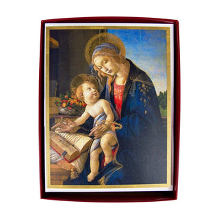 Caspari Madonna Of The Book Boxed Christmas Cards - 15 Christmas Cards & 15 Envelopes 103213