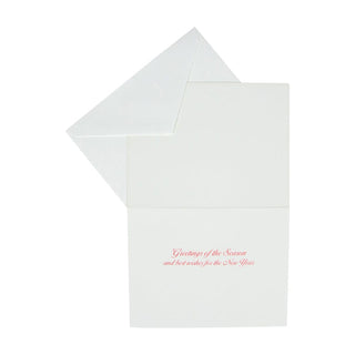 Caspari French Horn With Swag Large Boxed Christmas Cards - 15 Christmas Cards & 15 Envelopes 103309