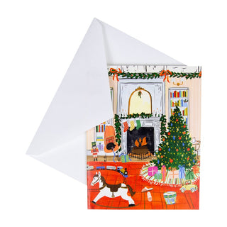 Caspari Christmas At Home Boxed Christmas Cards - 15 Christmas Cards & 15 Envelopes 104013