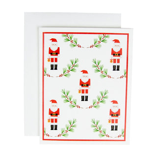 Caspari Little Santas Boxed Christmas Cards - 15 Christmas Cards & 15 Envelopes 104015