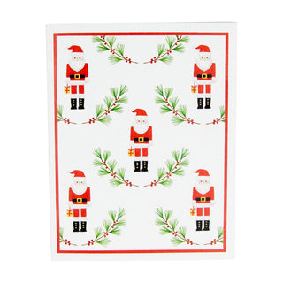 Caspari Little Santas Boxed Christmas Cards - 15 Christmas Cards & 15 Envelopes 104015