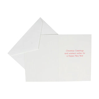 Caspari Santa With Stack Of Gifts B-Size Boxed Christmas Cards - 15 Cards And Envelopes 104102