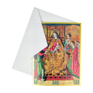 Caspari Virgin & Child W & St Ines & St Barbara C-Size Boxed Christmas Cards - 15 Cards And Envelopes 104202