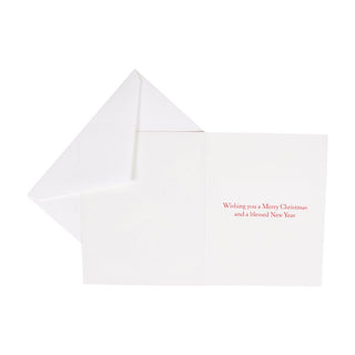 Caspari Angel Tree With Creche C-Size Boxed Christmas Cards - 15 Cards And Envelopes 104207