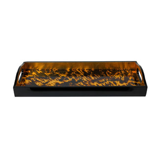 Caspari Tortoiseshell Lacquer Bar Tray - 20X8 10990LQBAR