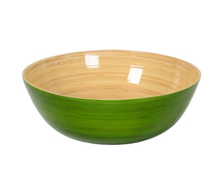 Albert L Punkt Shallow Lacquered Bamboo Bowl in Grass Green - 1 Each 15658