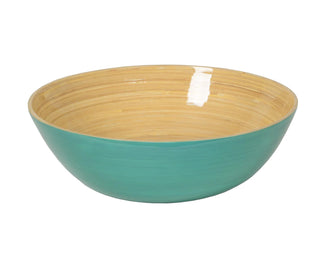 Albert L Punkt Shallow Lacquered Bamboo Bowl in Light Blue - 1 Each 15659