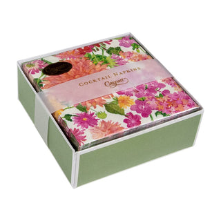 Caspari Summer Blooms Boxed Paper Cocktail Napkins - 40 Per Box 16390B