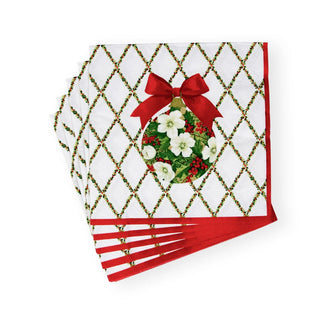 Caspari Ornament and Trellis Paper Dinner Napkins - 20 Per Package 17210D