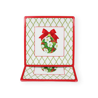 Caspari Ornament and Trellis Paper Dinner Plates - 8 Per Package 17210DP