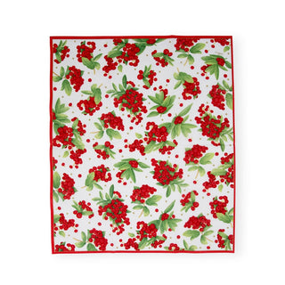 Caspari Christmas Berry Paper Guest Towel Napkins in Red - 15 Per Package 17230G