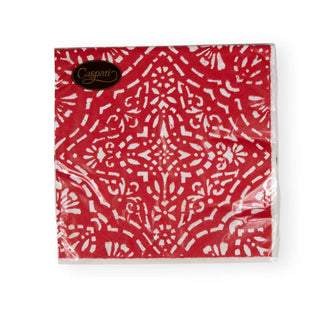 Caspari Annika Paper Luncheon Napkins in Red - 20 Per Package 17300L