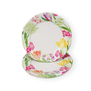 Caspari Spring Flower Show Dinner Plates - 8 Per Package 17350DP