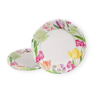 Caspari Spring Flower Show Dinner Plates - 8 Per Package 17350DP