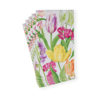 Caspari Spring Flower Show Guest Towel Napkins - 15 Per Package 17350G