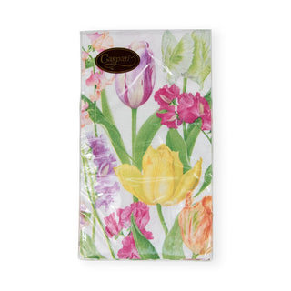 Caspari Spring Flower Show Guest Towel Napkins - 15 Per Package 17350G