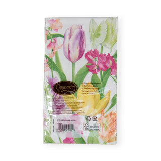 Caspari Spring Flower Show Guest Towel Napkins - 15 Per Package 17350G