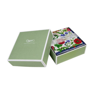 Caspari Cloisters Garden Boxed Cocktail Napkins in White - 40 Per Box 17390B