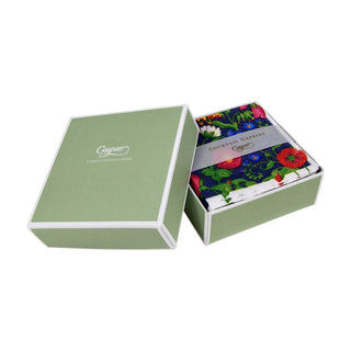 Caspari Cloisters Garden Boxed Cocktail Napkins in Navy - 40 Per Box 17391B