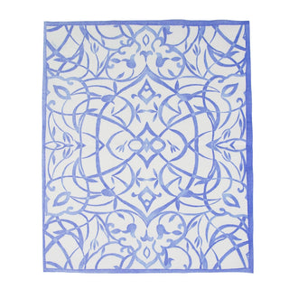 Caspari Algarve Ceramic Blue Paper Linen Guest Towel Napkins - 12 Per Package 17463GG