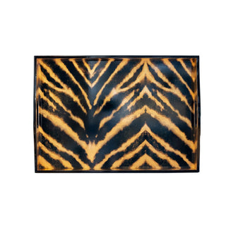 Caspari Go Wild Lacquer Large Rectangle Tray - 21X15 17520LQREC