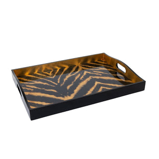 Caspari Go Wild Lacquer Large Rectangle Tray - 21X15 17520LQREC