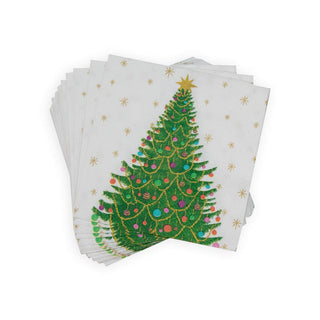 Caspari Merry And Bright Cocktail Napkins - 20 Per Package 17610C