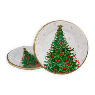 Caspari Merry And Bright Dinner Plates - 8 Per Package 17610DP