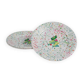 Caspari Pop Christmas Salad & Dessert Plates - 8 Per Package 17620SP