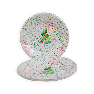 Caspari Pop Christmas Salad & Dessert Plates - 8 Per Package 17620SP