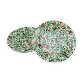 Caspari Modern Pine Salad & Dessert Plates - 8 Per Package 17630SP