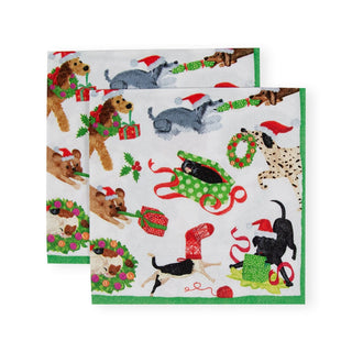 Caspari Christmas Mischief Cocktail Napkins - 20 Per Package 17640C