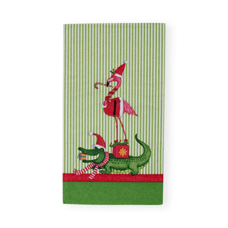 Caspari Zooey Christmas Guest Towel Napkins - 15 Per Package 17690G