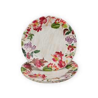 Caspari Berry Botanical Taupe Dinner Plates - 8 Per Package 17740DP