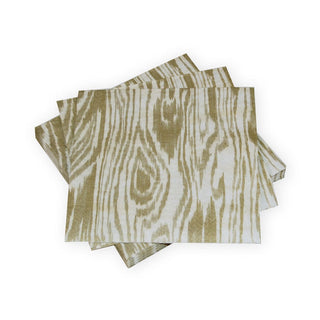 Caspari Woodgrain Silver & Gold Luncheon Napkins - 20 Per Package 17750L