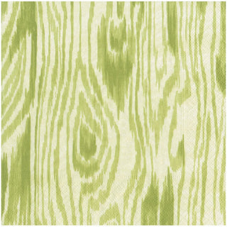 Caspari Woodgrain Moss Green Napkin Dinner - 20 Per Package 17752D