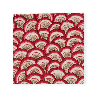 Caspari Pontchartrain Scallop Red Cocktail Napkins - 20 Per Package 17790C