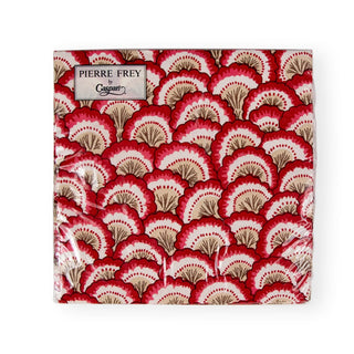 Caspari Pontchartrain Scallop Red Luncheon Napkins - 20 Per Package 17790L