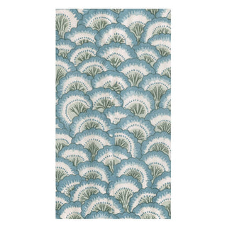 Caspari Pontchartrain Scallop Blue Guest Towel Napkins - 15 Per Package 17791G